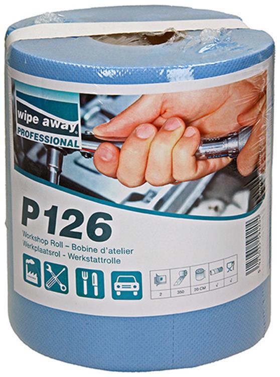 Ecoline 1056854 - paquete individual en rollo azul de 2 capas 65m x 20cm - 346 hojas | 4 piezas
