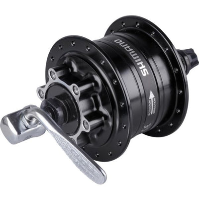Shimano Dynamonaaf 32 holes HD-3D32 3 Watt for 6-bouts brake disc quick tensioner Black
