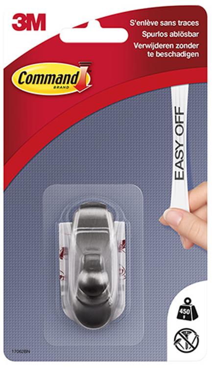 3m 1044682 - comunicación 17062bnc. crochet timeles metal-look s (tarjeta 1h+2s) | 6 piezas