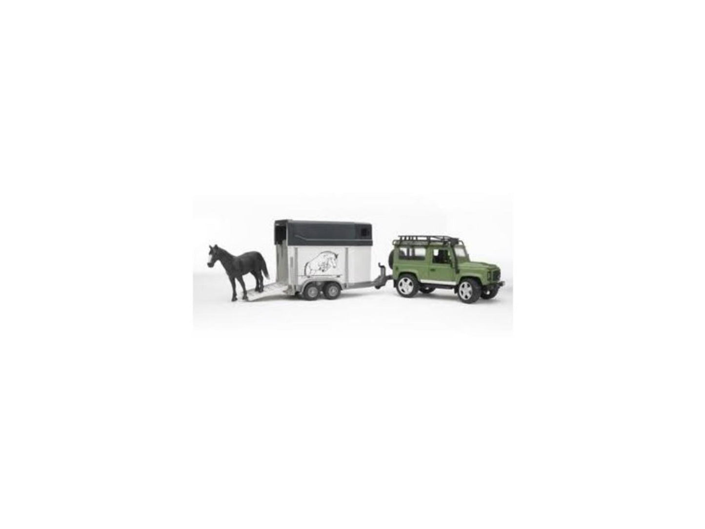 Bruder Land Rover Defender with horse trailer