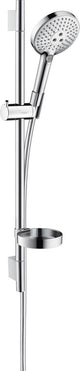 Set doccia Hansgrohe Raindance Select S 120 3jet con esclusiva asta doccia Puro da 90 cm e portasapone cromato