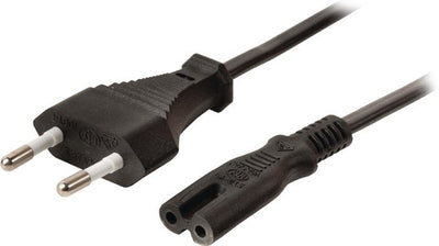 NEDIS C7 Adaptador Cable Cable de alimentación de 200 cm adecuado para, entre otras cosas, los cargadores de batería negros