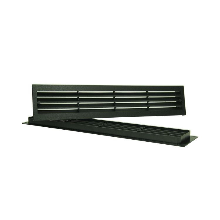 Renson 1069741 - rejilla de puerta PVC 761 450x90 negro | 2 piezas