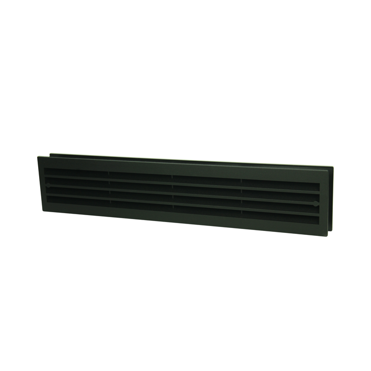 Renson 1069741 - rejilla de puerta PVC 761 450x90 negro | 2 piezas
