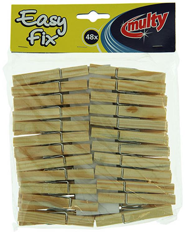 Multy 1010128 - mollette in legno 48 pz | 15 pezzi