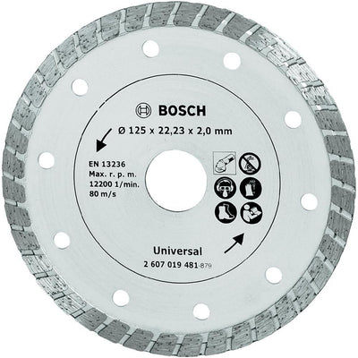 Accesorios Bosch disco de corte diamantado turbo, 125 mm ø - 2607019481