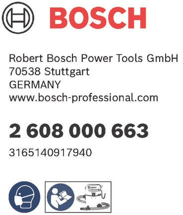 Bosch accessories harmonica filter gas 18v-10 l professional - 1st. - 2608000663