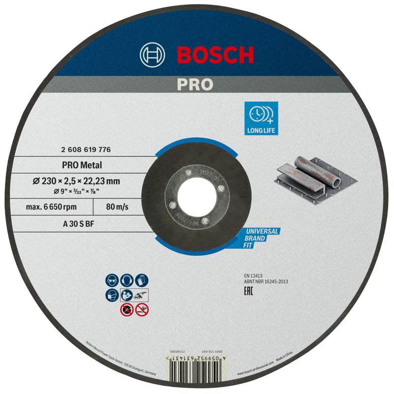 Accessori Bosch disco da taglio in metallo 230x2,5mm - 2608619776