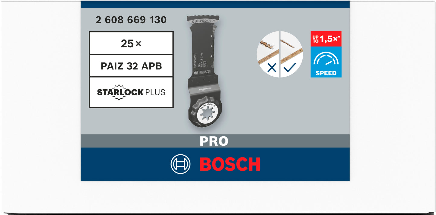 Accessori Bosch Lama per sega ad immersione Pro Paiz 32 APB | 32x60 mm | 1 pezzo - 2608669130