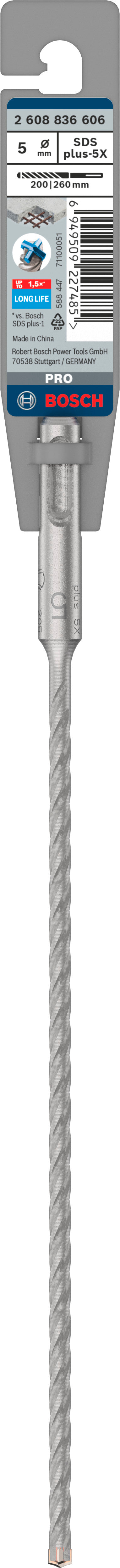 Trapano a percussione Bosch Accessories Pro sds plus-5x | 5 x 200 x 260 mm - 2608836606