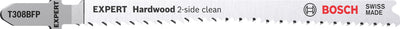 Bosch accessoires expert ‘hardwood 2-side clean’ t 308 bfp decoupeerzaagblad 3-delig - 1 stuk(s) - 2608900547