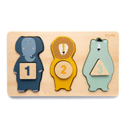 Trixie houten telpuzzel dieren, 6st. - afbeelding 1