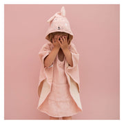 Trixie poncho - mrs. rabbit - 100% biologisch katoen - badcape kind met capuchon - met leuke details - afbeelding 3