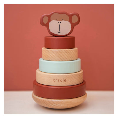 Trixie Wooden impilando i giocattoli Mr. Monkey, 7dlg.