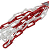 Mack 1005291 - catena in plastica rosso bianco ø 6mm l 40mm 2m | 5 pezzi