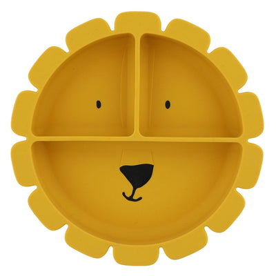 Trixie siliconen bord met vakjes en zuignap - mr. lion