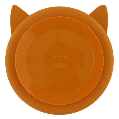 Tablero de silicona de Trixie con compartimentos y taza de succión Sr. Fox