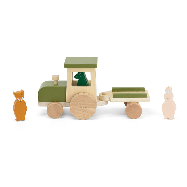 Trixie Wooden Animal Tractor con rimorchio