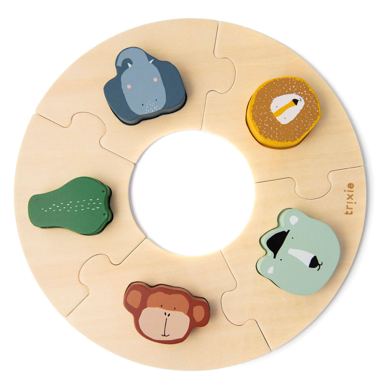 Trixie Wooden Round Puzzle Animals, décimo.