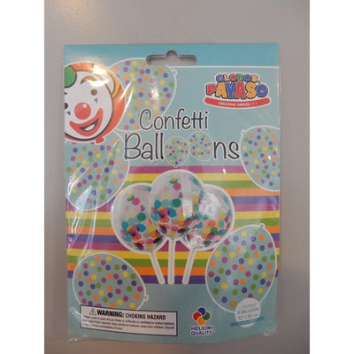Ballon confetti 6 stuks 30 cm | 5 stuks