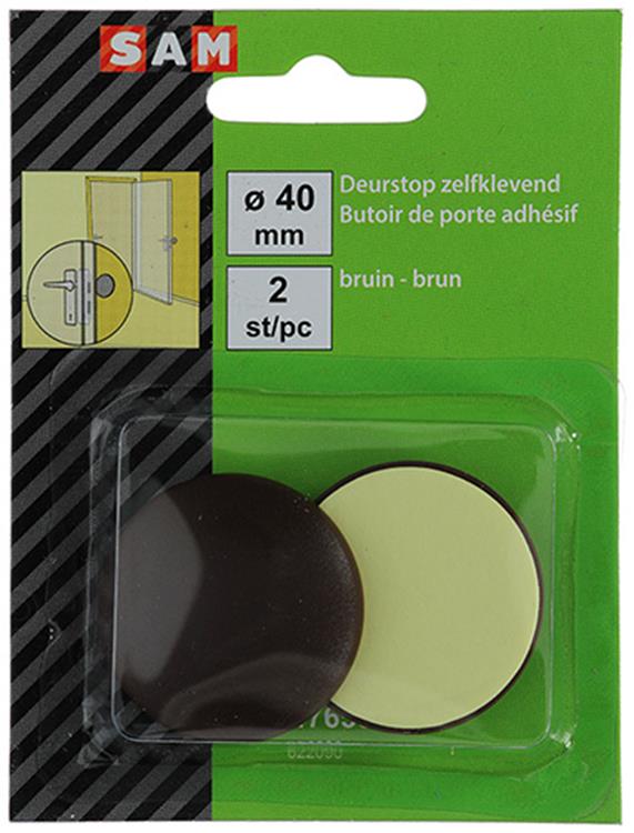 Mack 1047650 - fermaporta autoadesivo marrone ø 40 mm 2 pz | 6 pezzi