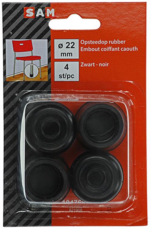 Mack 1047699 - tappo in gomma nero ø 22 mm 4 pz | 6 pezzi