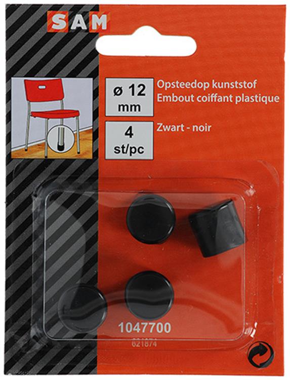 Mack 1047700 - tappo in plastica nero ø 12 mm 4 pz | 6 pezzi