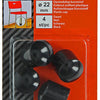 Mack 1047701 - tappo in plastica nero ø 22 mm 4 pz | 6 pezzi
