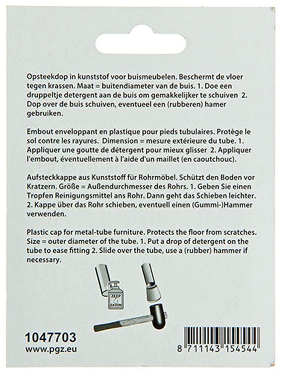 Mack 1047703 - opsteekdop kunststof nero ø 19 mm 4 m pz | 6 pezzi