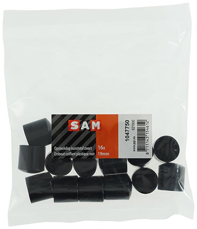 Mack 1047750 - tappo in plastica nero ø 19 mm 16 pz | 6 pezzi