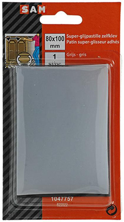 Mack 1047757 - pastiglia super scorrevole autoadesiva grigia 70 x 100 mm 1 pz pz | 12 pezzi