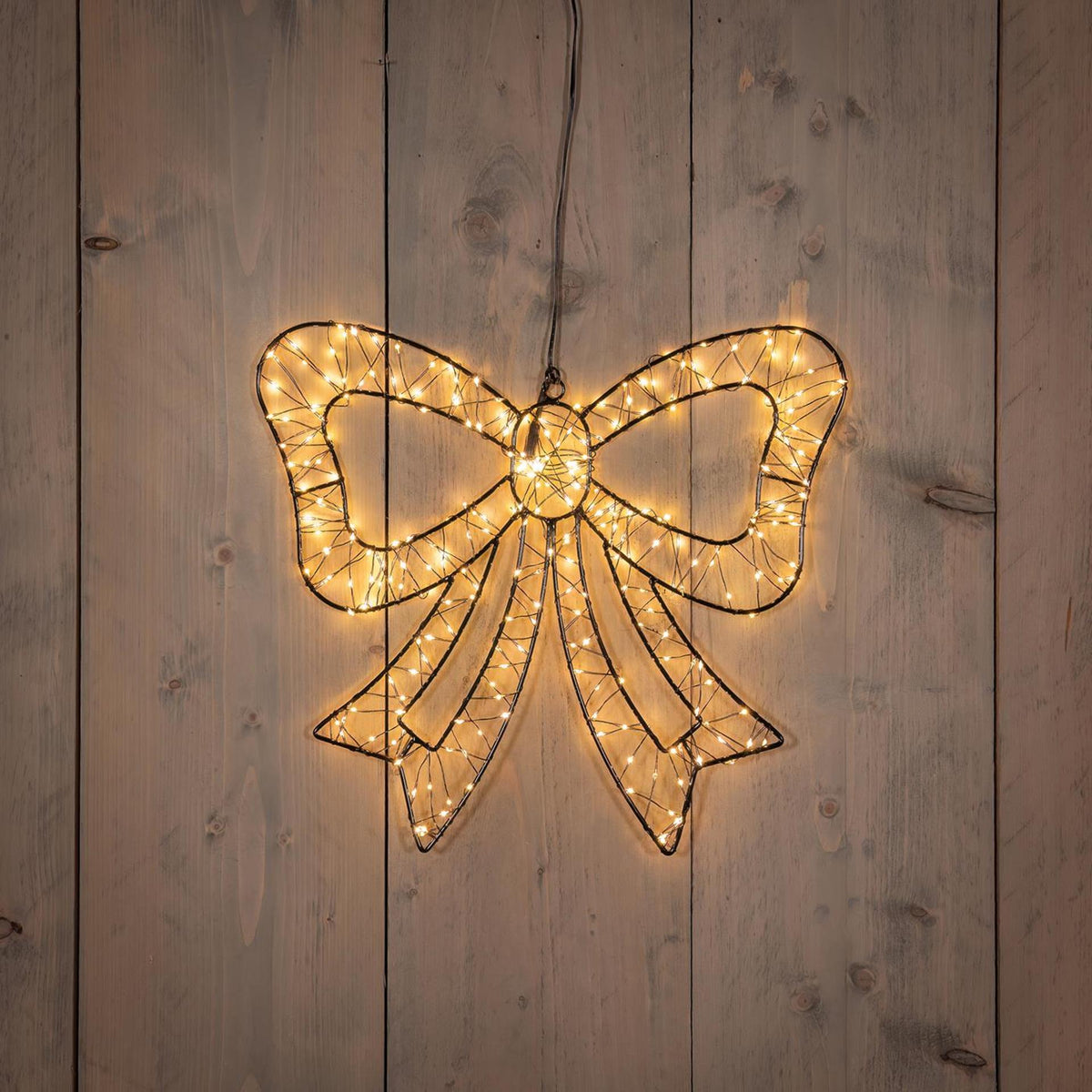 Anna's collection illuminated bow tie 34cm 278LED IP44 with flash function timer dimmer