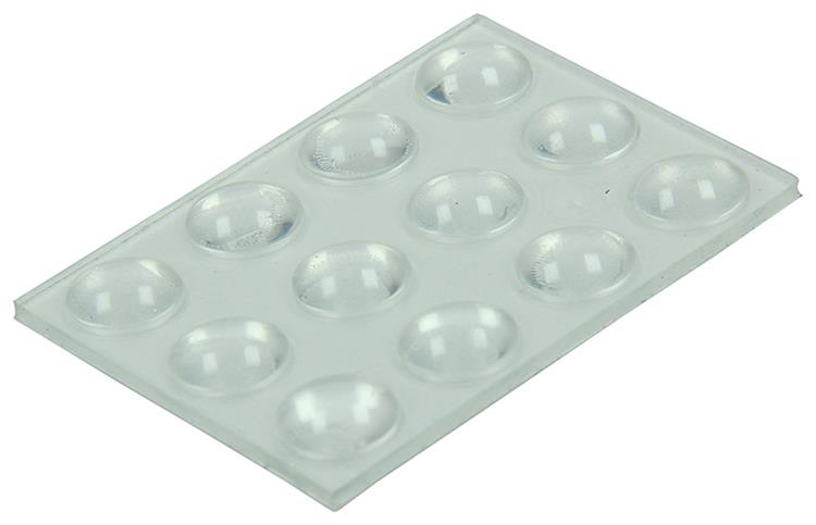 Mack 1047660 - silenziatore autoadesivo trasparente ø 8 mm 12 pz | 12 pezzi