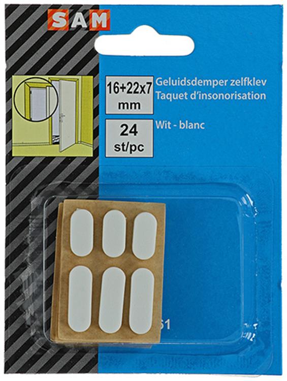 Mack 1047661 - silenziatore autoadesivo bianco 16+22 x 7 mm 24 pz | 12 pezzi