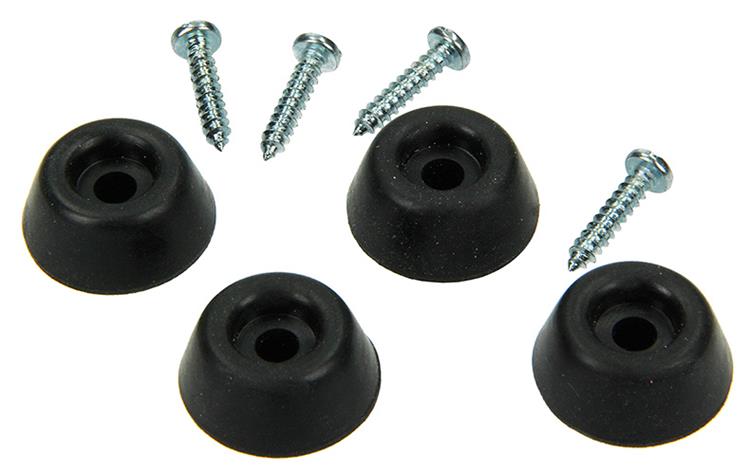 Mack 1047662 - tappo in gomma + vite nero ø 22 mm 4 pz | 6 pezzi
