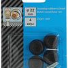 Mack 1047662 - tappo in gomma + vite nero ø 22 mm 4 pz | 6 pezzi