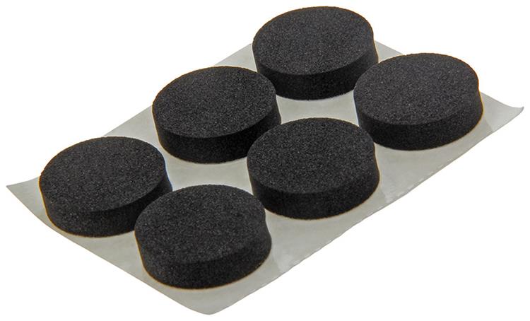Mack 1047663 - striscia di gomma autoadesiva nera ø 19 mm 12 pz | 12 pezzi