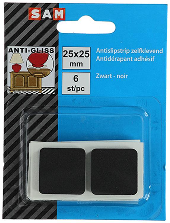 Mack 1047668 - striscia antiscivolo autoadesiva nera 25 x 25 mm 6 pz | 12 pezzi