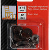 Mack 1047711 - chiodo scorrevole per sedia plastica marrone ø 19 mm 12 pz | 6 pezzi