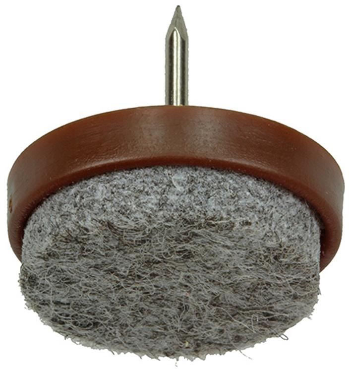 Mack 1047713 - deslizador de silla con clavo de fieltro marrón ø 22 mm 8 piezas | 6 piezas