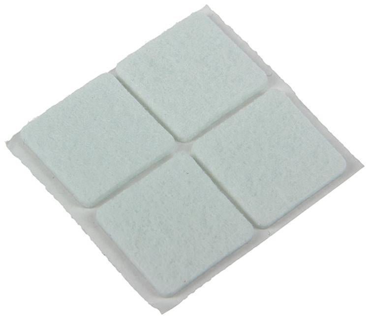 Mack 1047715 - pastiglia in feltro autoadesiva bianca 25 x 25 mm 12 pz | 12 pezzi