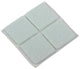 Mack 1047715 - pastiglia in feltro autoadesiva bianca 25 x 25 mm 12 pz | 12 pezzi