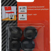 Mack 1047759 - tappo in plastica nero ø 25 mm 4 pz | 6 pezzi