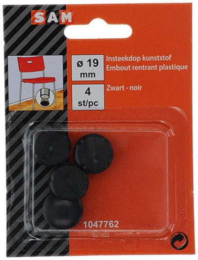 Mack 1047762 - tappo in plastica nero ø 19 mm 4 pz | 6 pezzi