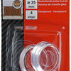Mack 1047765 - sottobicchiere plastica trasparente ø 35 mm 4 pz | 6 pezzi