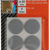 Mack 1047766 - pastiglia super scorrevole autoadesiva grigia ø 28 mm 4 pz | 12 pezzi