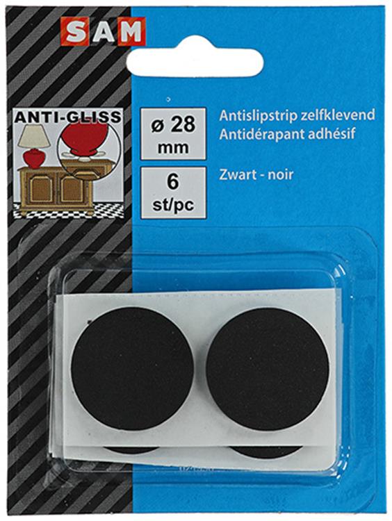 Mack 1047671 - striscia antiscivolo autoadesiva nera ø 28 mm 6 pz | 12 pezzi