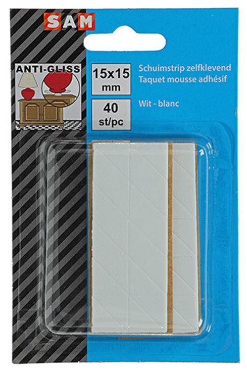 Mack 1047677 - striscia di schiuma autoadesiva bianca 15 x 15 mm 40 pz | 6 pezzi