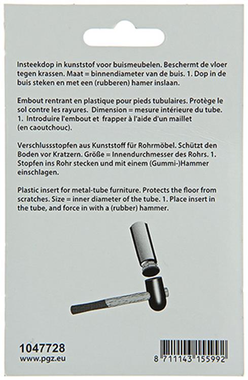 Mack 1047728 - tappo in plastica nero 20 x 20 mm 4 pz | 6 pezzi