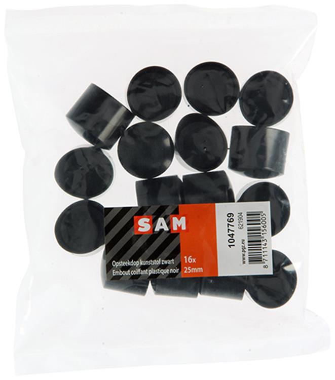 Mack 1047769 - tappo in plastica nero ø 25 mm 16 pz | 6 pezzi